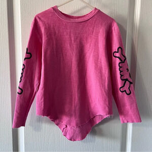 NUNUNU Peeking Skull Shirt Girls Size 3-4